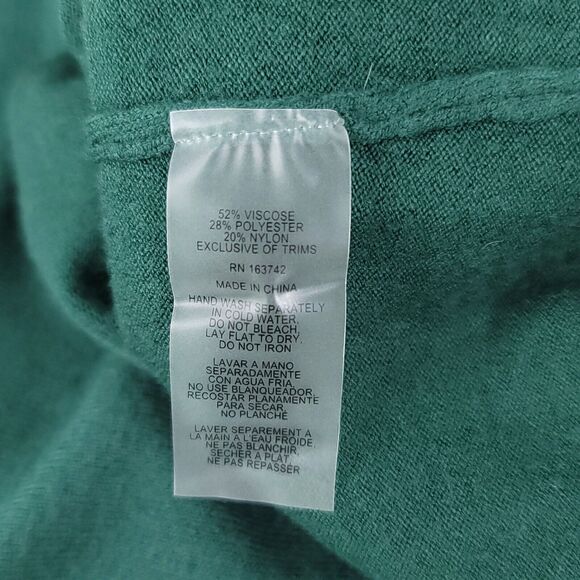 Liv Milano Sweater Womens Medium Rhinestone V Neck Pullover Stretch Top Soft - Picture 8 of 9